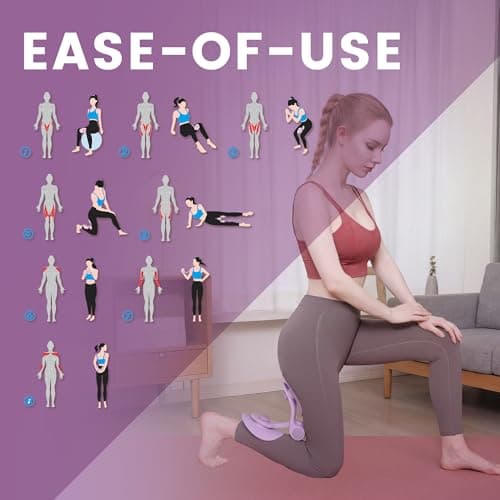 35LB Fixed-Resistance Inner Thigh Exerciser, Balanced Center-of-Gravity Hip & Leg Trainer for Women & Men, Easy-to-Use Lower Body & Pelvic Floor Workout Equipment for Home Gym (Purple) - Thumbnail 6