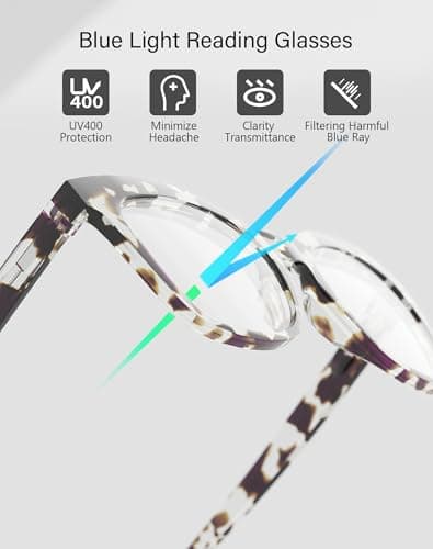 OUKEMAX 3-Pack Women's Reading Glasses with Blue Light Blocking and Anti-Glare Features A11 - Thumbnail 6