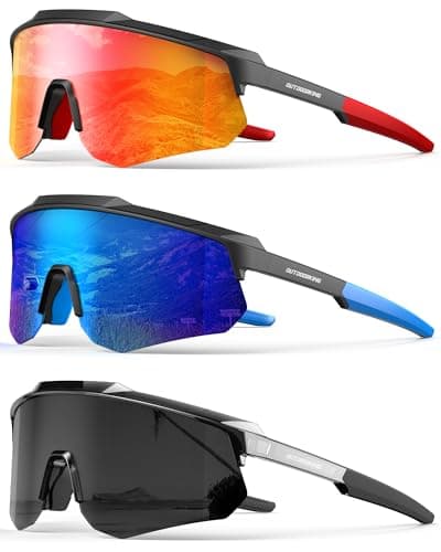 OUKEMAX Polarized Sports Sunglasses for Men Women, UV400 One-Piece Lens Sport Shades for Baseball, Running, Cycling, Fishing - Image 1