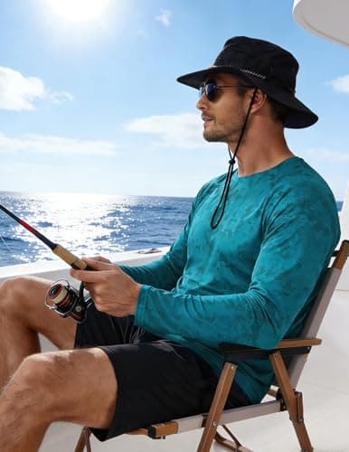 PINSPARK Men's Camouflage Rash Guard Shirts Quick Dry UV Protection Fishing Shirts Long Sleeve UPF 50+ Summer Swim Shirt - Thumbnail 3