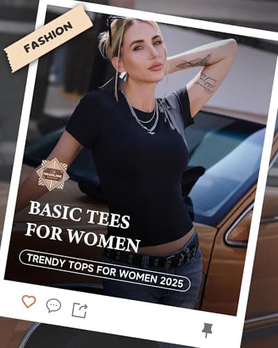 GAYHAY Red Shirts for Women - Slim Fit Short Sleeve Crop Top Crew Neck Casual Basic Valentines Tees Summer Fashion Clothing 2026 - Thumbnail 2