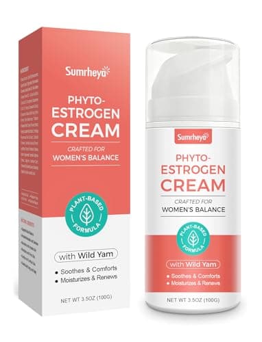 Sumrheya Natural Estrogen Cream for Women - Soothing Phytoestrogen Moisturizer with Wild Yam - Balancing Skin Cream for Menopause Support - Moisturizes, Firms & Revitalizes Dry, Sensitive Skin- 3.5 oz - Image 1