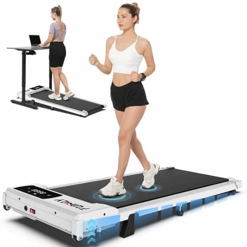 ANCHEER Walking Pad with Incline, 3.0HP Under Desk Treadmill for Home Office, 300 lbs Capacity Portable Mini Treadmill with Remote Control, Quiet Running Jogging Machine for Small Spaces