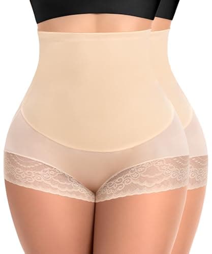 Ganado Tummy Control Shapewear for Women High Waisted Shaping Underwear Seamless Stomach Body Shaper Girdle Panties (#6 Beige+beige(High Waisted), Medium) - Image 1