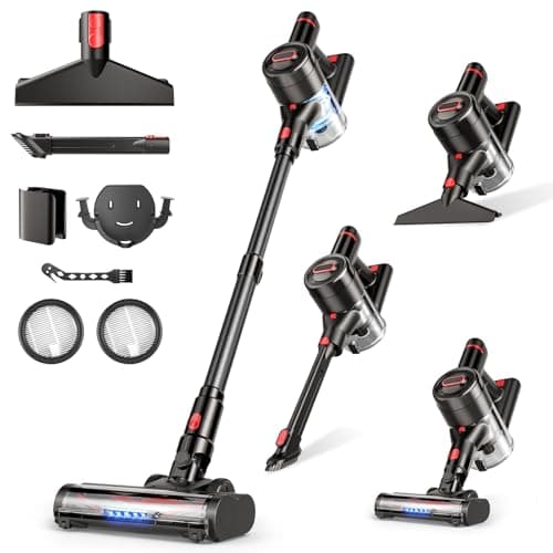 Zyxrona Cordless Vacuum Cleaner, 450W 40Kpa Stick Vacuum with Powerful Suction, 50Mins Vacuum Cleaners for Home, Anti-Tangle Brush, 8 in 1 Lightweight Vacuum for Hard Wood Floor Carpet Pet Hair - Image 1