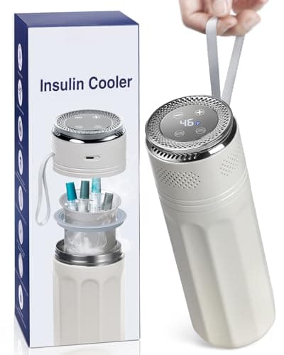 Insulin Cooler Travel Case, TSA Approved Medication Cooler for Travel, USB Charging Diabetes Long Trip Refrigerator, 6 Pens Medicine Freezer Long-Lasting - Image 1