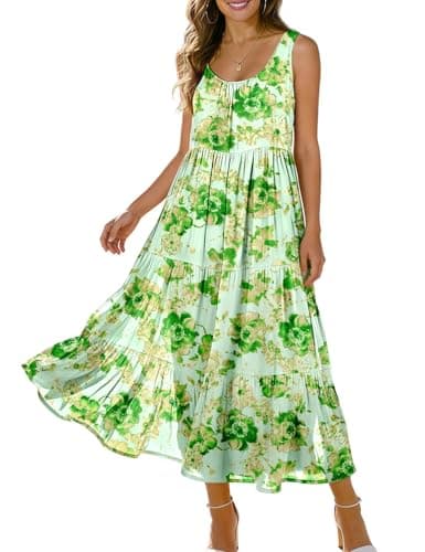 YESNO Elegant Wedding Guest Dress for Women Formal Scoop Neck A-Line Midi Dress with Sleeves Perfect for Special Occasions S EVE CR473 - Image 1