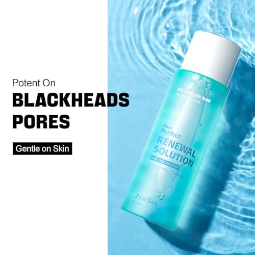 ZealSea Salicylic Acid Toner, Blackhead Remover, BHA Liquid Exfoliant (CICA, 6.76OZ), Pore Minimizer for Face, Gentle Alcohol Free BHA Toner for All Skin Type with Niacinamide, Redness Relief, Vegan - Thumbnail 2