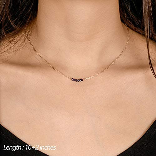 Turandoss Choker Necklaces for women Bar Hammered Disc Necklace Handmade Jewelry Layered Necklace Simple Layered Chokers for Women - Thumbnail 3