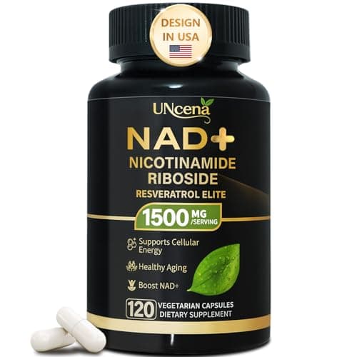 UNcena NAD Supplement 1500mg - Liposomal NAD+ Nicotinamide Riboside with Resveratrol, NAD Plus Boosting - Support Cellular Health, Stamina & Healthy Aging for Women & Men- 120 Capsules - Image 1