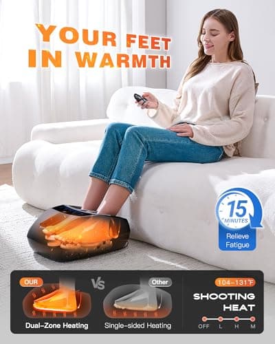 KINGJOY Foot Massager with Heat - Professional Shiatsu Deep Kneading for Neuropathy & Plantar Fasciitis Relief | 2026 Upgraded Model - Thumbnail 3