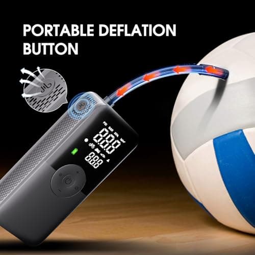 CARSUN Cordless Tire Inflator Portable Air Compressor,Car Tire Pump with Digital Dual Screen,150PSI Portable Air Pump for Car Tires with Deflation&Pressure Gauge,Suitable for Car,Motorcycles,Bicycles - Thumbnail 3