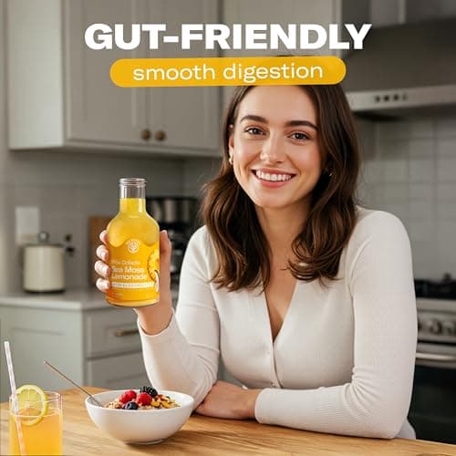 True Sea Moss Pina Colada Sea Moss Electrolyte Lemonade – Tropical Pineapple & Coconut Hydration Drink – No Added Sugar with Sea Moss & Electrolytes – 4 x 12 fl oz Bottles – Made in USA - Thumbnail 4