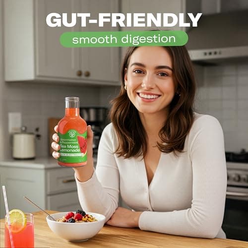 Watermelon Peppermint Sea Moss Electrolyte Lemonade – Cool & Refreshing Hydration Drink – Sea Moss & Electrolytes – 4 x 12 fl oz Bottles – Made in USA - Thumbnail 4