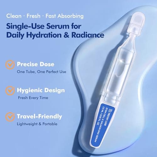 TRSTAY LUXE Stem Cell & Salmon DNA PDRN Serum – Microneedling Aftercare Anti-Aging Face Serum with Peptides & Hyaluronic Acid – 1.5 mL × 30 Vials, Korean Skincare Formula - Thumbnail 5
