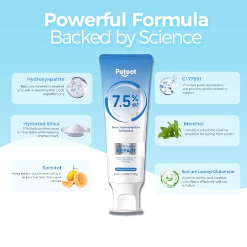 PETECT Hydroxyapatite Toothpaste 2-Pack, ICY Melon Mint Flavor, Enamel Protection Formula, Tooth Strengthening, Fresh Breath, Daily Use for Oral Health - Thumbnail 3