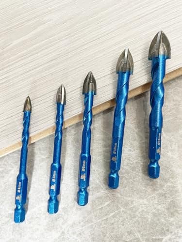 Masonry Drill Bit BRSCHNITT 10pcs Carbide Tips Concrete Drill Bit Set for Pots Bottles Ceramic Tile Glass Brick Ceramic Hex Shank - Thumbnail 6