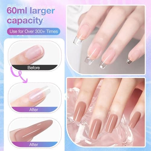GELLAKTIK 60g Solid Builder Nail Gel with 3D Sculpting Mold, Non-Sticky Hand Carving Gel for Nail Art Extension - Hard Gel for DIY & Salon, UV/LED Cured, Large Capacity (Nude) - Thumbnail 5
