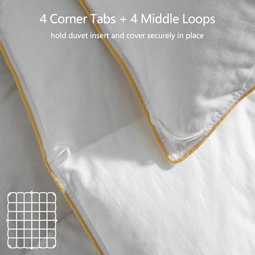 HANYUN Organic Cotton Goose Down Feather Comforter - All Season King Size Duvet Insert Warm and Breathable Down Comforter Ultra-Soft 650 Fill-Power 78 Oz Fluffy Warmth 106"x90" - Thumbnail 6