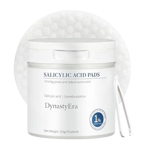 1% Salicylic Acid Toner Pads for Face & Body – Exfoliating Pads with Centella Asiatica, Hyaluronic Acid & Probiotics – Gentle Pore Clearing, Blackhead Removal, Skin Texture Refinement – 70 Count - Image 1