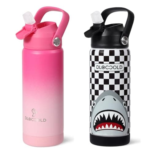 DLOCCOLD Insulated Water Bottle with Leak Proof Straw Lid - Image 1