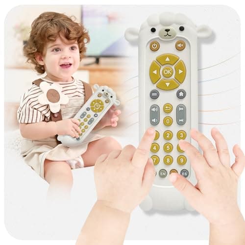KIRALUMI Baby Remote Control Toy - Baby Musical Toys, Early Number Learning in 3 Languages (English, Spanish & French), Preschool Boys Girls Toys Gift 6, 12, 18 Months.