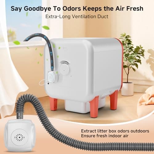 petstarlet Litter Box Exhaust Fan Compatible with Multiple Models, Ozone Odor Eliminator for Strong Odor 99% Cat Litter Deodorizer Dog Poof Odor Removal Home Plug in Air Purifier for Bedroom Pets - Thumbnail 4