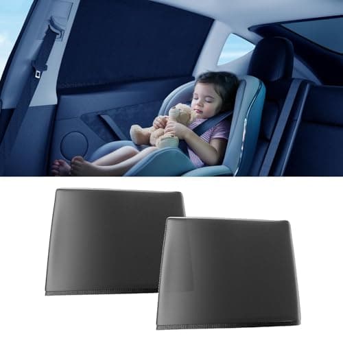 Car Window Shades for Baby (100% UV & Sun Block) Car Side Windows Covers Sun Shades for Baby in Car,Easy-Install Nano Ice-Crystal Coating-Universal Fit (Medium),2 Pack
