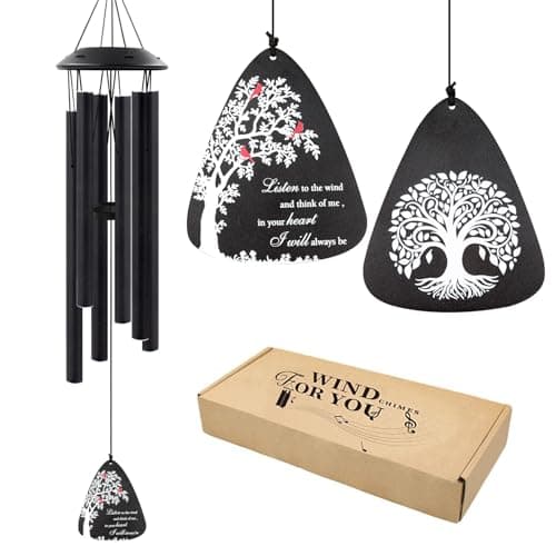 Sympathy Wind Chimes for Loss of Loved One, 32" Memorial Windchimes for Outside, Bereavement Gifts in Memory of Mother Father,Outdoor Chimes Home Garden Patio Decor - Image 1