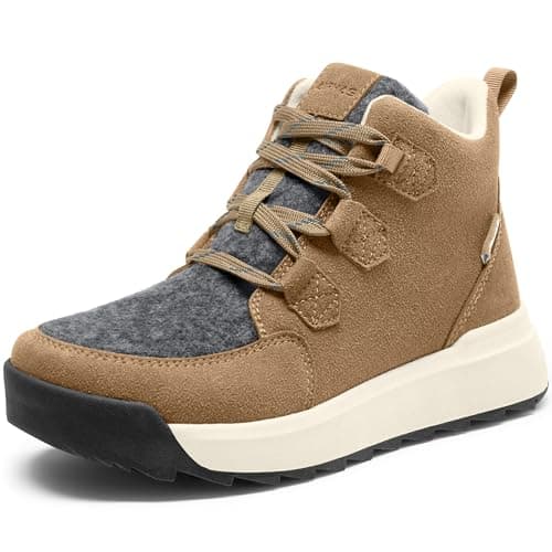 AIRHAS Women's Winter Warm Snow Boots for Women Comfortable Water-Resistant Womens Ankle Boots Fashion Booties(camel,9.5) - Image 1