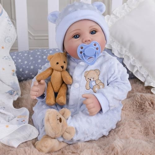 Milidool Lifelike Reborn Baby Dolls Boy- 18-Inch Soft Body Realistic-Newborn Real Life Baby Dolls for Kids Age 3+ - Thumbnail 6