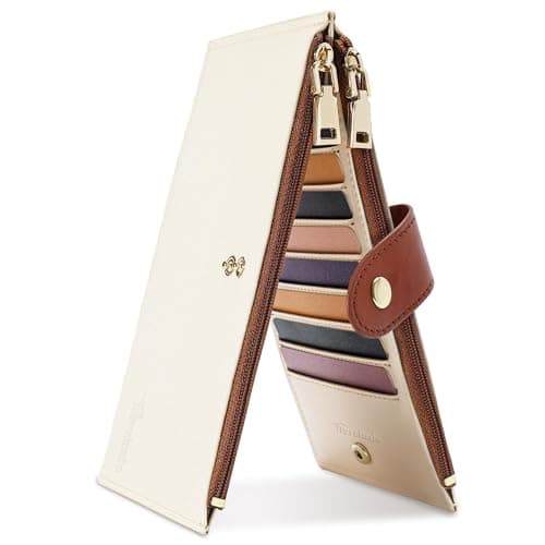 Travelambo Leather Wallets for Women Slim RFID Blocking Bifold Credit Card Holder Wallet - Image 1