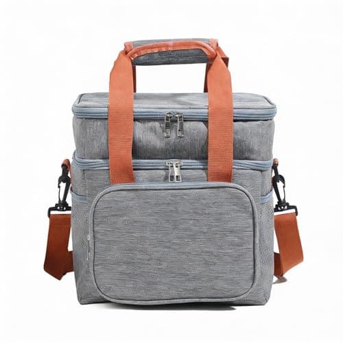 BentoBloom Insulated Lunch Bag for Men Women, Large Reusable Lunch Box with Adjustable Shoulder Strap, Leakproof Freezer-Safe Tote Bag for Work, Picnic, Office, 600D Waterproof Fabric - Image 1