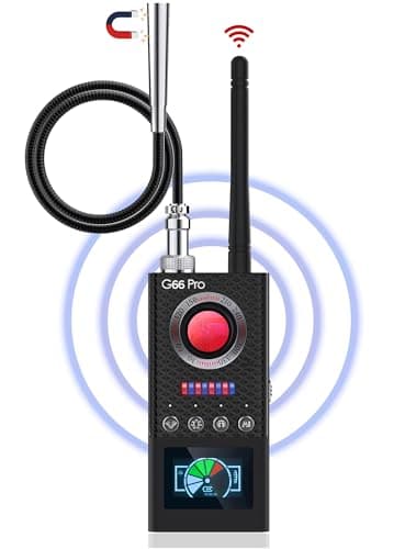 JAXTIN G66 Pro Hidden Camera Detector with AI Auto Scan, Magnetic GPS Tracker, Infrared Camera Finder, LED Display (Medium)
