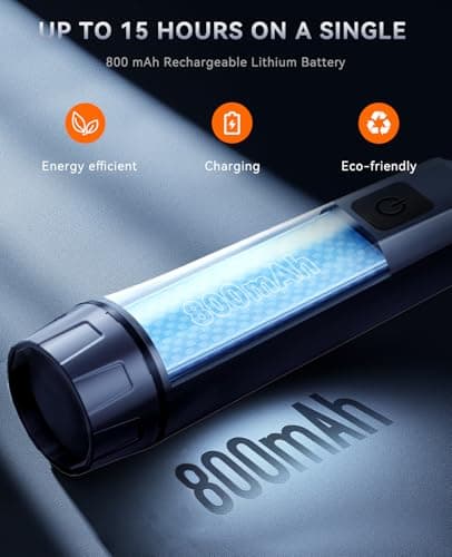 SUNPOW Metal Detector Pinpointer Rechargeable – 800mAh Battery for 15H Use – IP68 Fully Waterproof Handheld Wand – High Sensitivity 360° Detection – Treasure Hunting Tool for Adults & Kids – NXGD02 - Thumbnail 2