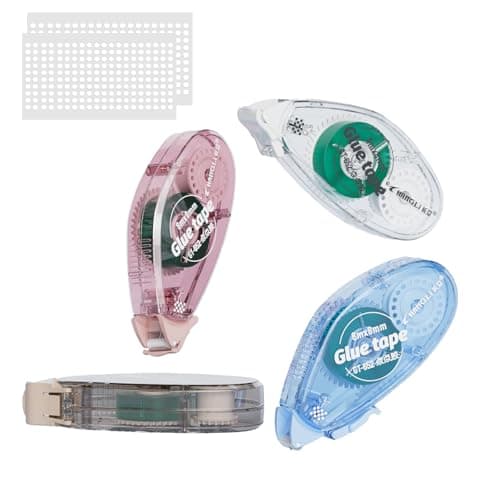 FUNSKY Glue Tape for Scrapbook, 200pcs Power Glue Points, 26FT*1/4 in Double Sided Tape for Crafts, Scrapbooking Supplies, Adhesive Glue Runner for Gift Wrapping, Photo - Image 1