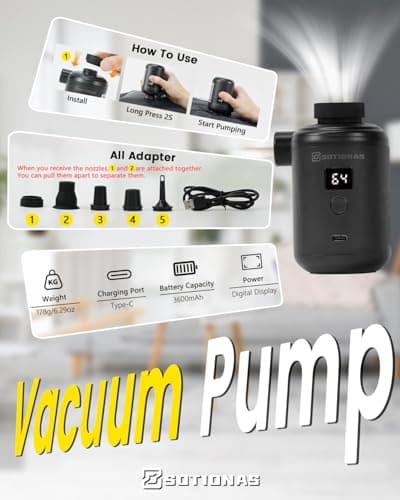 2Pack Vacuum Seal Bags For Clothing Travel With Wireless Pump | Waterproof Reusable Compression Bags with Shoulder Strap for Luggage and Suitcase, Space Saver Vacuum Seal Packing Cubes for Clothes - Thumbnail 3