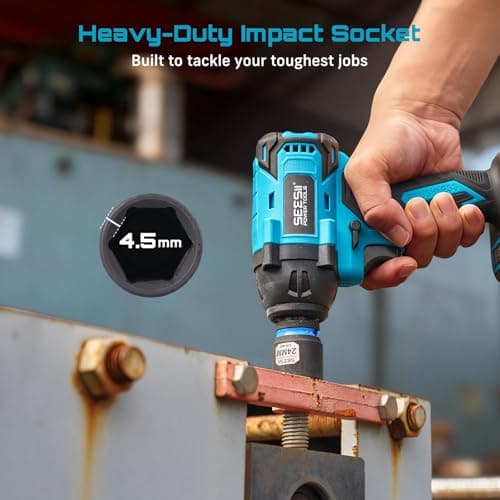 1/2 Inch Drive Impact Socket Set, 11-Piece Metric (10-24mm), Professional Chromoly Steel (CR-MO), 6-Point Shallow Sockets for Impact Wrench, Automotive Repair & General Mechanic Tools - Thumbnail 5