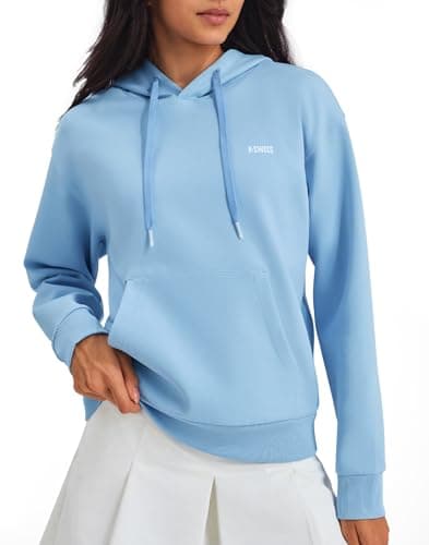 K-Swiss Women's Hoodies - Crop Pullover Casual Athletic Workout Clothes Blue XS - Image 1