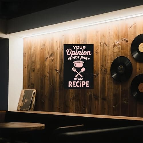 Carastora Funny Kitchen Wall Decor - Vintage Metal Tin Sign for Home Cooking Space, Humorous Plaque for Chef's Kitchen or Cafe, 8x12 Inch - Thumbnail 3