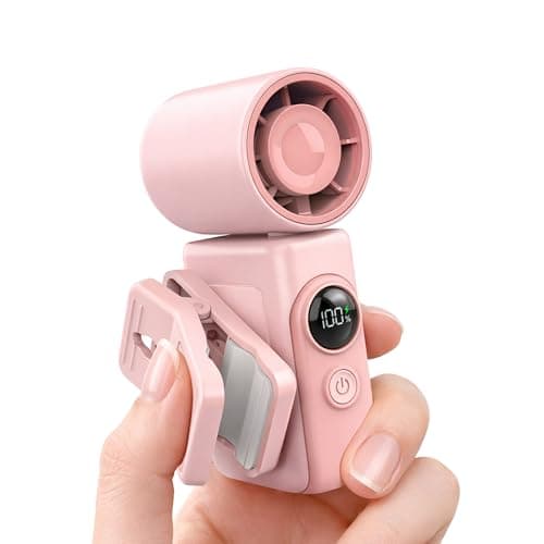 Hotsales Clip-On Portable Fan, 13500 RPM Rechargeable Handheld Mini Fan with LED Display, 360° Rotating Detachable Clip, Stroller Fan for Baby, Compact Travel Essentials/Lash, Summer Gifts for Women - Image 1