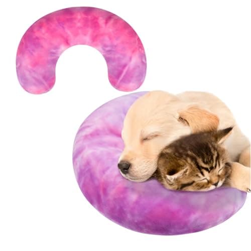 SyChien Dog Neck Pillow, Dog Cat Calming Pillow Soft, Fluffy Cozy Pet Body Pillow,Anxiety Relief Pillow for Joint Relief Sleeping Improve - Image 1