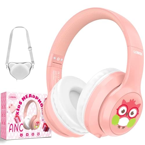 LOBKIN Active Noise Cancelling Headphones for Kids,Kids Headphones ANC Bluetooth 5.4 Wireless with Mic 50H Playtime Safe Volume Limited Foldable for Boy Girl Travel/School/iPad - Image 1