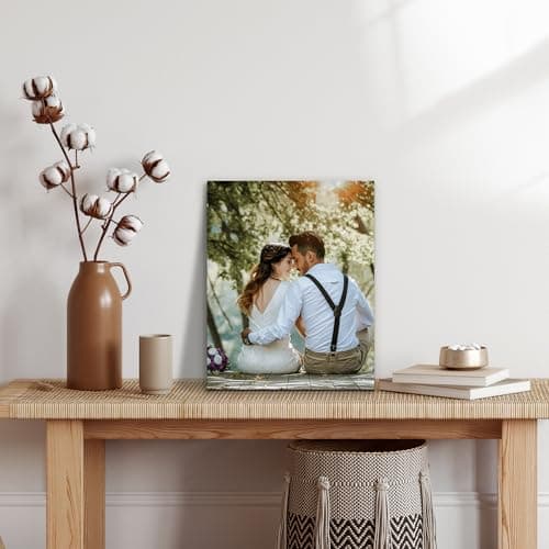 WEGA Custom Canvas Prints with Your Photos (12X16 Framed) Upload Your Image/Photo Customized Personalized Photo Gifts to Canvas,Wall Art Canvas Print Christmas Gifts for Pets Family Baby Wedding - Thumbnail 3