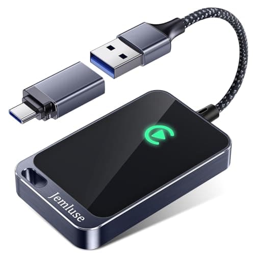 Jemluse Wireless CarPlay Adapter for Apple iPhone - Multi-User Seamless Connection for Convert Wired to Wireless Car Play Adapter - No Latency from iOS 10+ to Screen w/USB C (Gray) - Image 1