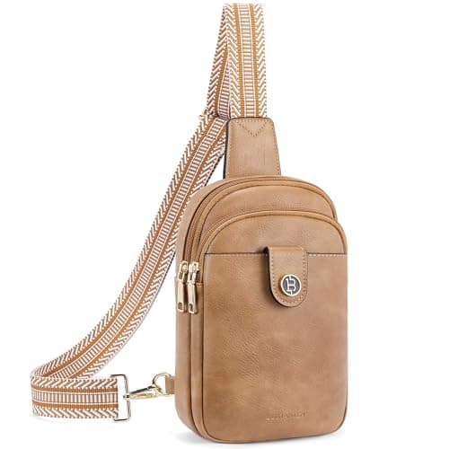 BOSTANTEN Sling Bag for Women Crossbody Bag Vegan Leather Cross Body Purse Large Fanny Pack Travel Purse - Image 1