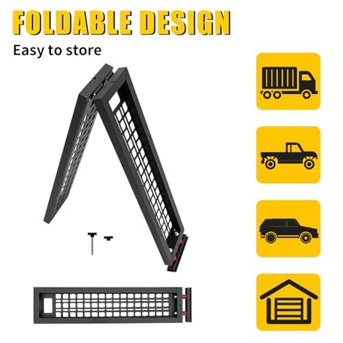 Maxzina Truck Bed Divider Compatible with 2024 2025 2026 F150 Cargo Divider Trunk Organizer Aluminum Alloy Luggage Divider Replacement with Molle Panel for 2024 F-150 Accessories - Thumbnail 6