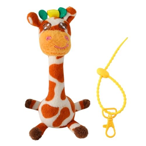 LLUKEME Cute Soft Giraffe Plush Keychain, 4.9 Inch Kawaii Stuffed Animal, Versatile Keychain Backpack Charm, Bag Decor Accessory, Adorable Gift for Kids Adults Birthday Christmas (Spots) - Image 1