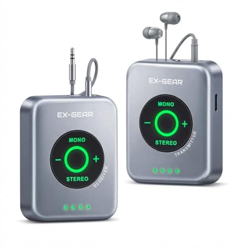 EX GEAR 5.8GHz Wireless in-Ear Monitor System, Ultra-Low Latency Clear Stereo Monitoring for Studio & Stage, 48kHz/24-bit Audio, Rechargeable TX/RX, One-to-Many Auto-Pairing, 100ft Range, Space Gray - Image 1