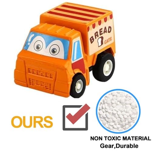 Funcorn Toys Pull Back Car, 12 Pack Assorted Mini Plastic Vehicle Set, Pull Back Truck and Car Toys for Boys Kids Toddler Party Favors,Die Cast Car Toy Play Set - Thumbnail 6